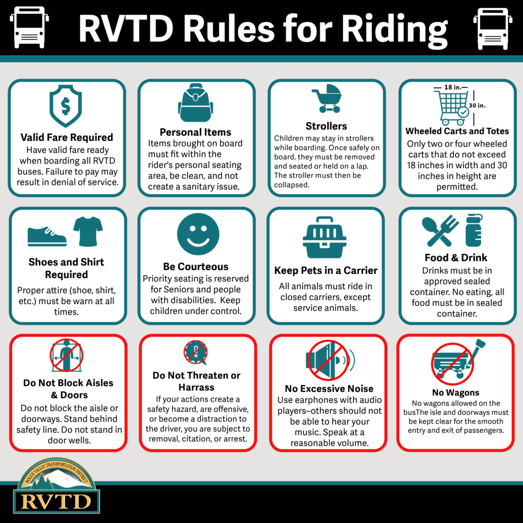 Rules for riding the bus