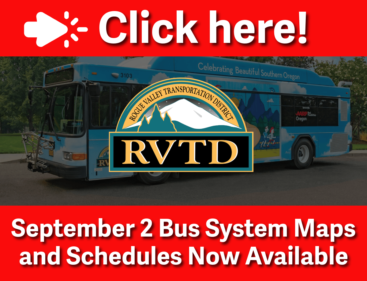 September 2 Bus System Maps and Schedules Now Available! Rogue Valley(02)
